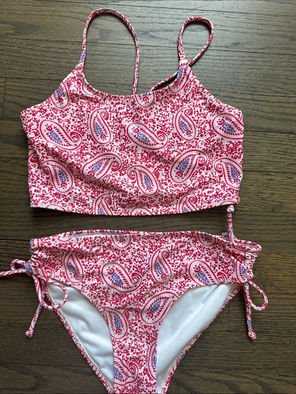 Petit Peony Pink Paisley Tankini Bikini - Kids Swim size 12. New without tags.